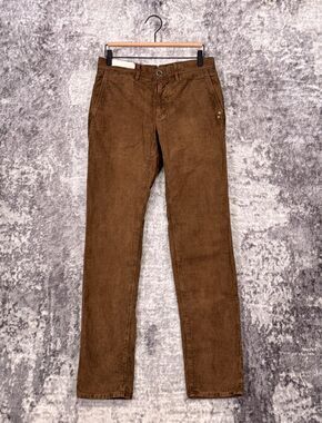 New Incotex Pants 26 Womens Boyfriend Fit Brown Corduroy